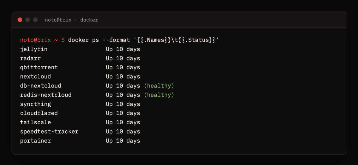 Everything running, in containers